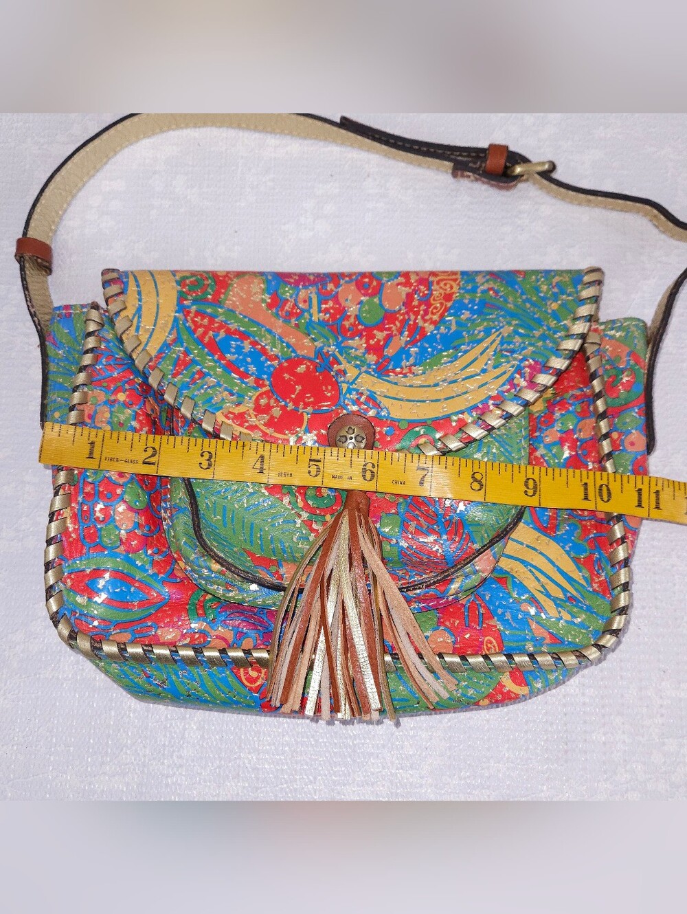 Patricia Nash Beaumont Flap Tropicana Crossbody Bag Purse - Picture 11 of 12